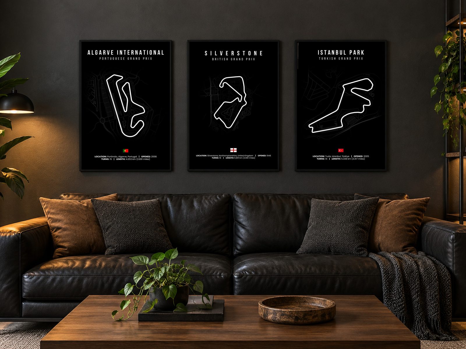 F1 track poster bundle 2027 black Portimão Istanbul Park man cave